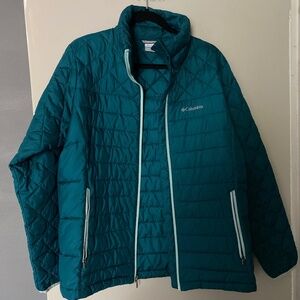 Vintage Columbia Outdoor Jacket Quilted Puffer Green Womens L